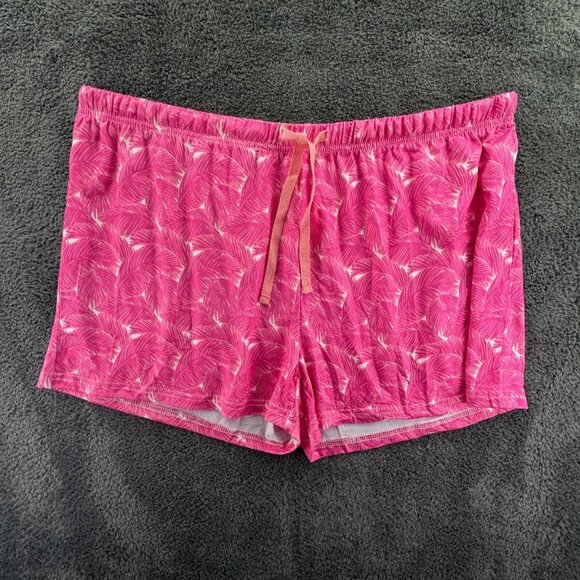 Simply Southern Shorts Women Pink Floral Beach Casual Short XL Drawstring - Picture 1 of 8